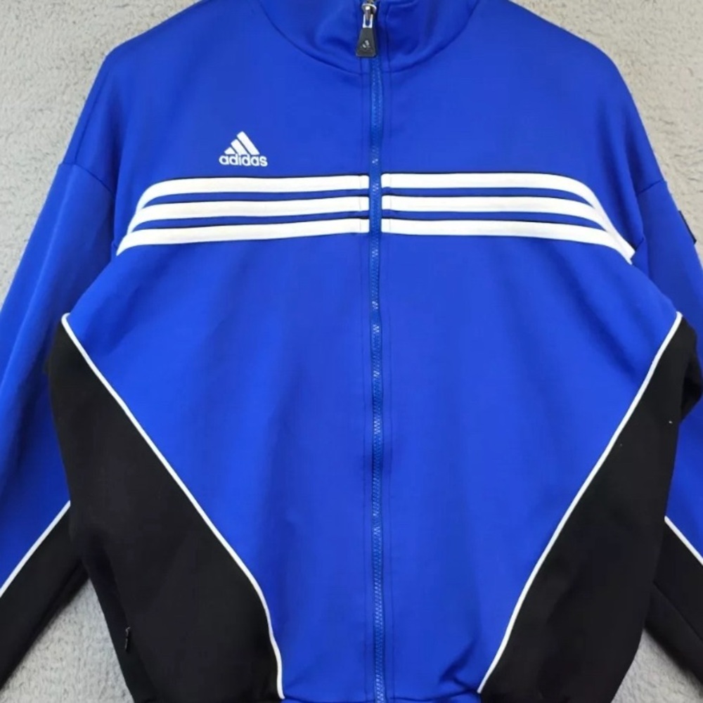 Vintage Adidas Soccer Track Jacket Mens Blue COPA 3-Stripe M/L